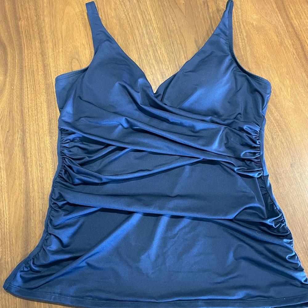 Tankini wrap top - Navy - XXL